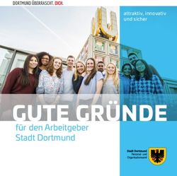GUTE GRÜNDE für den Arbeitgeber Stadt Dortmund - attraktiv, innovativ und sicher