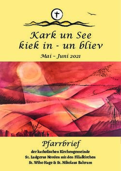 Kark un See kiek in - un bliev - Pfarrbrief - Mai - Juni 2021 - Katholische Pfarreiengemeinschaft ...
