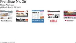 Preisliste Nr. 26 Online-Werbung g&uuml;ltig ab dem 01.01.2018 - online verlag GmbH Freiburg