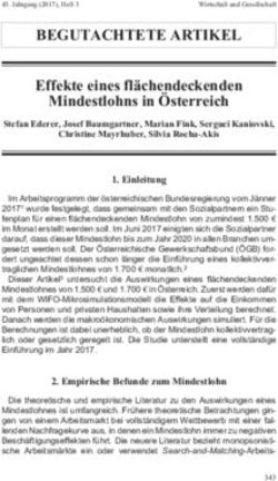 BEGUTACHTETE ARTIKEL Effekte eines fl&auml;chendeckenden Mindestlohns in &Ouml;sterreich