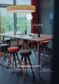 TAGUNG & EVENTS INDIVIDUELLE BETREUUNG - Hotel am Vitalpark