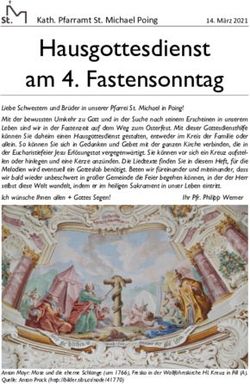 Hausgottesdienst am 4. Fastensonntag - Kath. Pfarramt St. Michael Poing