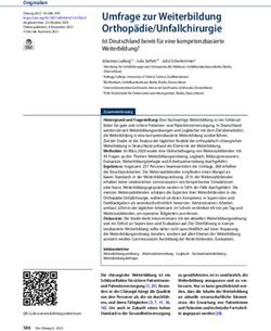 Umfrage zur Weiterbildung Orthop&auml;die/Unfallchirurgie - Springer