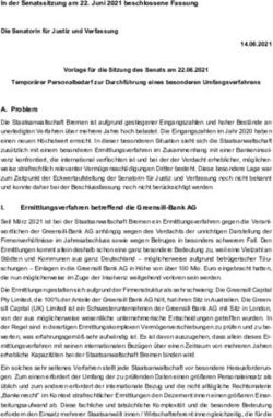 In der Senatssitzung am 22. Juni 2021 beschlossene Fassung