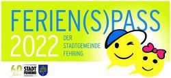 FERIEN(S)PASS 2022 DER - STADTGEMEINDE FEHRING