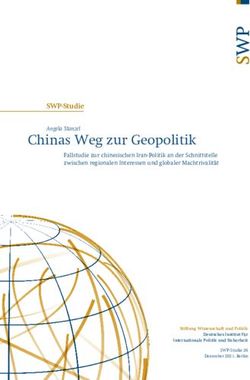 Chinas Weg zur Geopolitik - SWP-Studie - Stiftung Wissenschaft und Politik