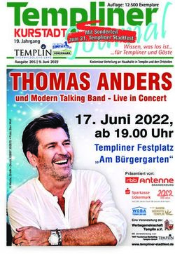 Juni 2022, ab 19.00 Uhr Templiner Festplatz "Am B&uuml;rgergarten" - Templiner Kurstadt Journal