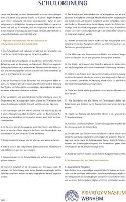 SCHULORDNUNG - Privatgymnasium Weinheim