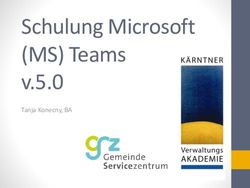 Schulung Microsoft (MS) Teams v.5.0 - Tanja Konecny, BA - Gemeinde ...