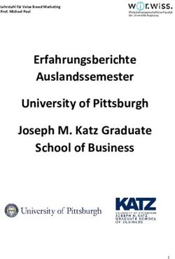 Erfahrungsberichte Auslandssemester University of Pittsburgh Joseph M. Katz Graduate School of Business - Lehrstuhl für Value Based Marketing ...