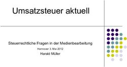 UMSATZSTEUER AKTUELL STEUERRECHTLICHE FRAGEN IN DER MEDIENBEARBEITUNG HARALD M&Uuml;LLER - STRHANNOVER12-3 SCHREIBGESCH ...