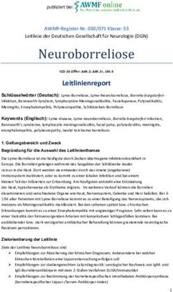 Neuroborreliose AWMF-Register Nr. 030/071 Klasse: S3