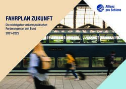 FAHRPLAN ZUKUNFT Die wichtigsten verkehrspolitischen Forderungen an den Bund 2021-2025 - EVG