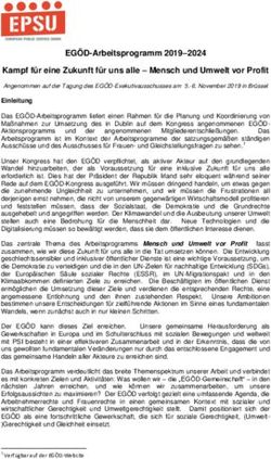 EG&Ouml;D-Arbeitsprogramm 2019-2024 Kampf f&uuml;r eine Zukunft f&uuml;r uns alle - Mensch und Umwelt vor Profit - EPSU