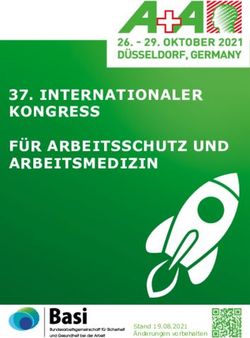 INTERNATIONALER KONGRESS F&Uuml;R ARBEITSSCHUTZ UND ARBEITSMEDIZIN - Stand 19.08.2021 &Auml;nderungen vorbehalten