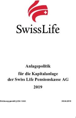 Anlagepolitik f&uuml;r die Kapitalanlage der Swiss Life Pensionskasse AG 2019 - Erkl&auml;rung gem&auml;&szlig; 234 i VAG