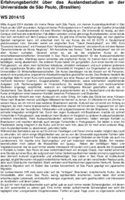 Erfahrungsbericht &uuml;ber das Auslandsstudium an der Universidade de S&atilde;o Paulo, (Brasilien) - WS 2014/15