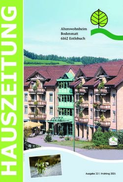 Alterswohnheim Bodenmatt 6162 Entlebuch - Ausgabe 22 | Fr&uuml;hling 2021