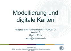 Modellierung und digitale Karten - Hauptseminar Wintersemester 2020-21 Woche 2 &Oslash;yvind Eide - Lehre IDH