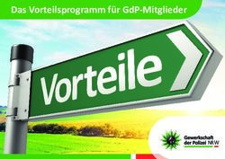 DAS VORTEILSPROGRAMM F&Uuml;R GDP-MITGLIEDER - GEWERKSCHAFT DER ...