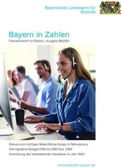 Bayern in Zahlen Fachzeitschrift für Statistik, Ausgabe 09|2021 - Diskurs zum künftigen Mixed-Mode-Design im Mikrozensus Demographie-Spiegel 2019 ...