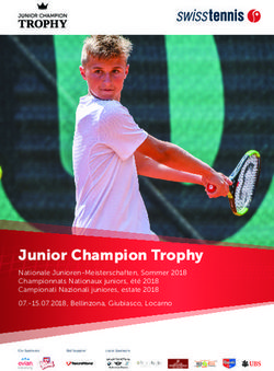JUNIOR CHAMPION TROPHY - SWISSTENNIS