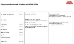 Gymnasium Bornbrook, Studienstufe 2019 2021