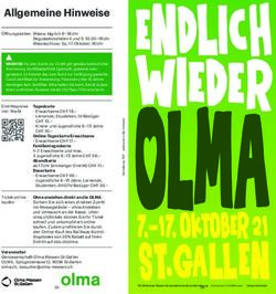 Allgemeine Hinweise - Olma Messen