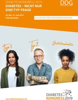 DIABETES - NICHT NUR EINE TYP-FRAGE - DIABETESKONGRESS 2019 AUSSTELLER- UND SPONSORENINFORMATION - mannheim:congress GmbH