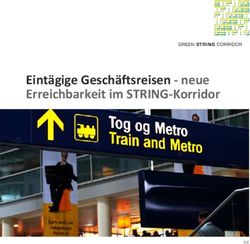 Eint&auml;gige Gesch&auml;ftsreisen - neue Erreichbarkeit im STRING-Korridor