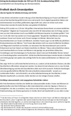 Freiheit durch Emanzipation - Antrag des Bundesvorstandes der FDP zum 70. Ord. Bundesparteitag 2019 vorbehaltlich der &Uuml;berpr&uuml;fung des ...