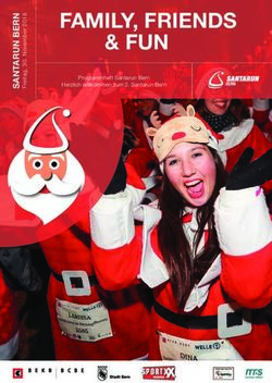 FAMILY, FRIENDS & FUN - Programmheft Santarun Bern Herzlich willkommen zum 2. Santarun Bern - Santa Run, Bern