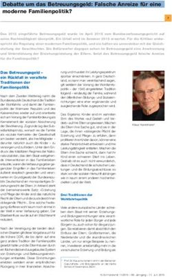 Debatte um das Betreuungsgeld: Falsche Anreize f&uuml;r eine moderne Familienpolitik?