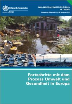 Fortschritte mit dem Prozess Umwelt und Gesundheit in Europa - WHO-REGIONALKOMITEE F&Uuml;R EUROPA 64. TAGUNG