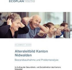 Altersleitbild Kanton Nidwalden - Bestandsaufnahme und Problemanalyse Im Auftrag der Gesundheits- und Sozialdirektion des Kantons Nidwalden