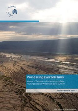 Vorlesungsverzeichnis - Master of Science - Geowissenschaften Prüfungsversion Wintersemester 2010/11 - Universität Potsdam