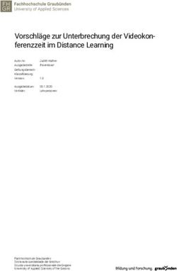 Vorschläge zur Unterbrechung der Videokon-ferenzzeit im Distance Learning - moodle @ FHGR