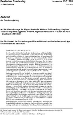 Antwort der Bundesregierung - Deutscher Bundestag