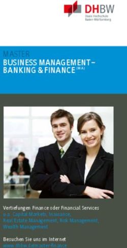 Master Business ManageMent-Banking & Finance (M.a.) - Vertiefungen Finance oder Financial Services u.a. Capital Markets, Insurance, Real ...