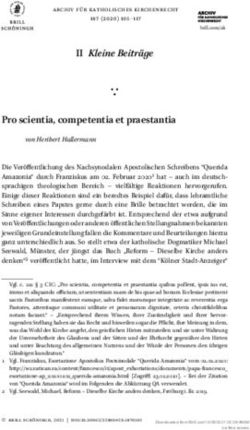 II Kleine Beitr&auml;ge Pro scientia, competentia et praestantia - Brill