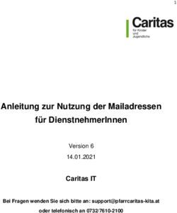 Anleitung zur Nutzung der Mailadressen f&uuml;r DienstnehmerInnen - Caritas IT Version 6