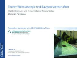 Thuner Wohnstrategie und Baugenossenschaften - conport ag