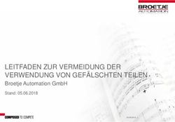 LEITFADEN ZUR VERMEIDUNG DER VERWENDUNG VON GEF&Auml;LSCHTEN TEILEN - Broetje Automation GmbH - Broetje-Automation