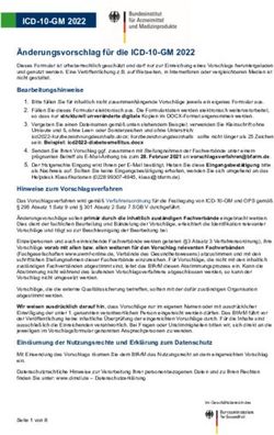 ICD-10-GM 2022 &Auml;nderungsvorschlag f&uuml;r die ICD-10-GM 2022