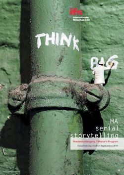 MA serial storytelling - Masterstudiengang / Master's Program - Internationale Filmschule K&ouml;ln