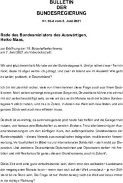 BULLETIN DER BUNDESREGIERUNG