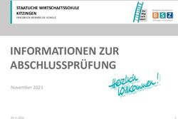 INFORMATIONEN ZUR ABSCHLUSSPRÜFUNG - STAATLICHE WIRTSCHAFTSSCHULE KITZINGEN - November 2021