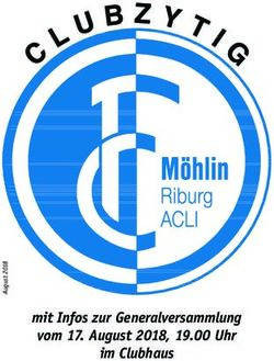 Mit Infos zur Generalversammlung vom 17. August 2018, 19.00 Uhr im Clubhaus