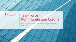 Task-Force Kommunikation Corona - Themen und Kennzahlen zur SFG in Verbindung mit COVID-19 18.06.2021 - SparkassenZeitung