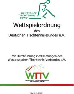 Wettspielordnung Deutschen Tischtennis-Bundes e.V. des - mit Durchf&uuml;hrungsbestimmungen des - ETSV Witten Tischtennis